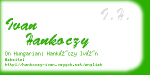 ivan hankoczy business card